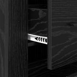 Sideboard with Drawer Black Oak 40 x 33 x 70 cm Engineered wood 881002