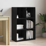 Book Cabinet Black Oak 66x30x98 cm Engineered Wood 862420