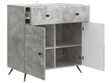 Sideboard Concrete Grey 66 x 34.5 x 90 cm Engineered Wood 895558