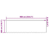 Lace Curtain with Curtains Floral White 300 x 900 cm Polyester 4107968