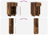 3 Piece Bathroom Cabinet Set EDE Engineered Wood 3417826