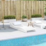 Sun Lounger White 205x60x31.5 cm Solid Wood Pine 832574