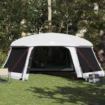 ZNTS Pool Tent with Removable Fly & Mesh Walls Grey 670x590 cm 4100633