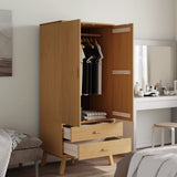 Wardrobe "OLDEN" Brown 76,5x53x172 cm Solid Wood Pine 358594