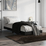 Bed Frame without Mattress Black 75x190 cm Small Single Engineered Wood 832206