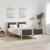 Bed Frame with Headboard Dark Grey 160 x 200 cm Fabric 3394254