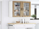Wall Glass Cabinet LUCCA 2 pcs Artisan Oak 40 x 31 x 80 cm 885004