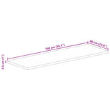 Table Top 140x60x2.5 cm Rectangular Solid Wood Reclaimed 371068