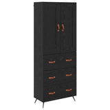 Highboard Black Oak 69.5 x 34 x 180 cm Engineered Wood 3416252