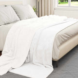 Throw Blanket White 240 x 270 cm Fleece 42017000