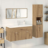 4 Piece Bathroom Furniture Set Artisan Oak Engineered Wood 3328916