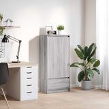 Cabinet with Drawer Grey Sonoma 55.5x34x119.5 cm Engineered Wood 861648