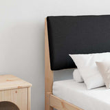 Upholstered Headboard Black 200 cm Solid Pine Wood 879266