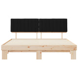 Bed Frame with Upholstered Headboard Black 180 x 200 cm 3398101