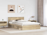 Bed Frame with Headboard Sonoma 120 x 190 cm Engineered wood 3407897