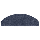 Stair Mats Self-adhesive 20 pcs 65x21x4 cm Blue Half Round Large 3365648