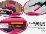Electric Scooter for Kids Aged 6-14 Years, with Colourful Lights, Pink T3398P349458