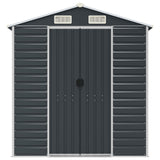 Garden Shed Anthracite 191x555x198 cm Galvanised Steel 3188258