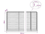Gabion with 5 mm Wire and 10x10 cm Mesh 1150x100x200 cm 3465377