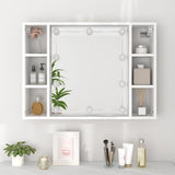 Mirror Cabinet with LED White 76x15x55 cm 808855