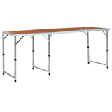 48174 Foldable Camping Table Aluminium 180x60 cm