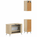 3 Piece Bathroom Cabinet Set BREDA Sonoma Oak Engineered Wood 3417803