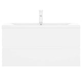 Sink Cabinet with Built-in Basin White Engineered Wood 3071648