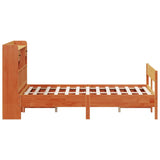 Bookcase Bed without Mattress Wax Brown 160x200cm Solid Wood Pine 3323022