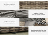 Outdoor PE Rattan Garden Furniture with Cushioned, Patio Wicker Conversation Furniture Set, Round T3398P315907