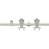 Sliding Door Hardware Kit 183 cm Stainless Steel Silver 142825