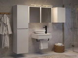 Bathroom Furniture Set 5 pcs White Engineered Wood and Glass 3407247