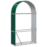 Log Holder Green 120x45x210 cm Galvanised Steel 364542