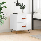 Bedside Cabinet High Gloss White 40x35x47.5 cm Engineered Wood 827248