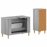 2 Piece Bathroom Cabinet Set ARNHEM Grey Sonoma Engineered Wood 3417690