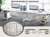 Computer Desk, with Power Sockets - White T3398P343177