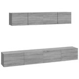 4 Piece TV Cabinet Set Grey Sonoma Engineered Wood 3114532