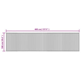 Rug Rectangular Brown100x400 cm Bamboo 376956