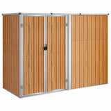 Tool Shed Brown Galvanised steel, metal Large Garden Tool Shed 316216