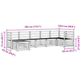 Outdoor Sofa Set 7 pcs White 3392174