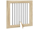 Dog Gate with Stands 4 pcs Sonoma Oak 80 x 100 cm 892044