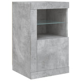 Sideboard with LED Lights Concrete Grey 123x37x67 cm 3209061