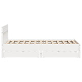 Bed Frame without Mattress White 140x200 cm Solid Wood Pine 3301867