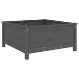 Garden Planter Grey 82.5x82.5x39 cm Solid Wood Pine 825298