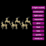 LED Reindeers with 180 LEDs 6 pcs Multicoulur PET 3399387