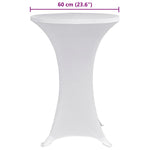 Standing Table Cover Ø70 cm White Stretch 4 pcs 279069