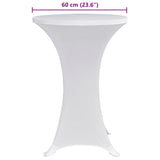 Standing Table Cover Ø70 cm White Stretch 4 pcs 279069