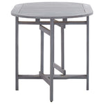ZNTS 5 Piece Garden Dining Set Solid Acacia Wood Grey 278926