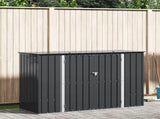 Garden Storage Box Black 214 x 82 x 132 cm Steel 42011285