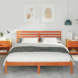 Bed Frame with Headboard Wax Brown 160 x 220 cm Solid Pine Wood 872337
