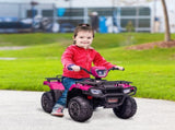 12V Kids Quad Bike with Forward, Reverse Functions, Ride-On ATV w/ Music, LED, Headlights, for Ages T3398P348337